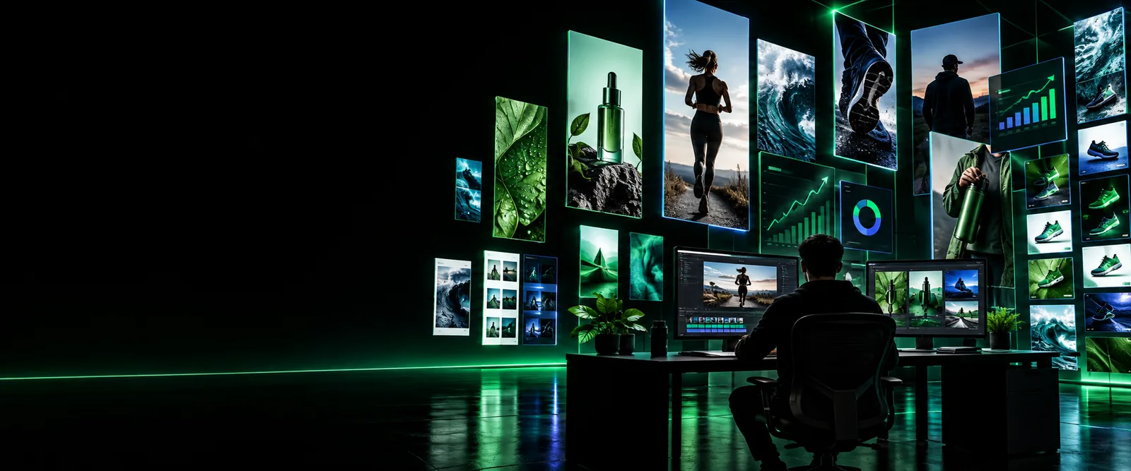 Adnova creative research workspace showing organized advertising examples