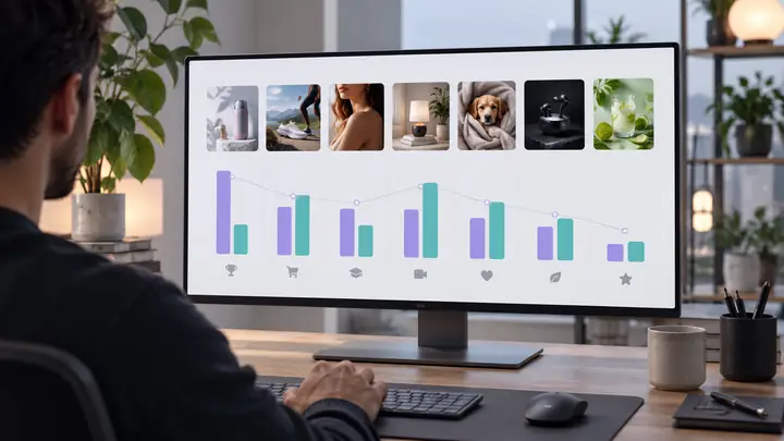 Adnova creative analytics report comparing themes and performance
