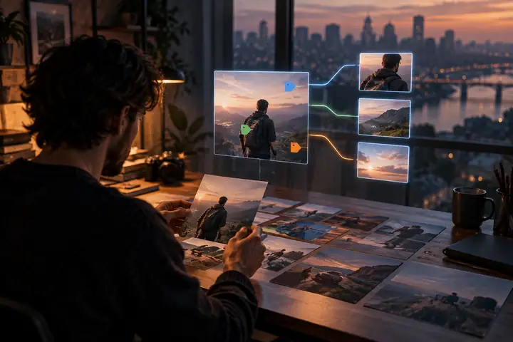 Creative tagging and image splitting workflow